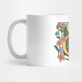 Art Nouveau Letter E, Ornamental Letter E, Art Deco Mug